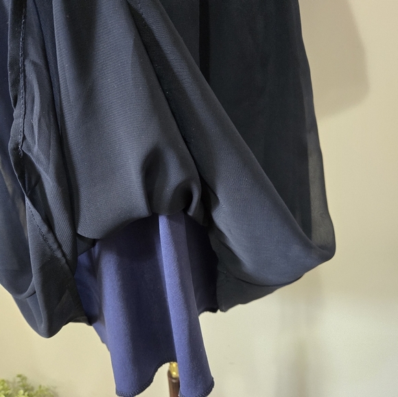 Navy Blue Aztec Embroidered Midi Dress. Size Small - Picture 5 of 12